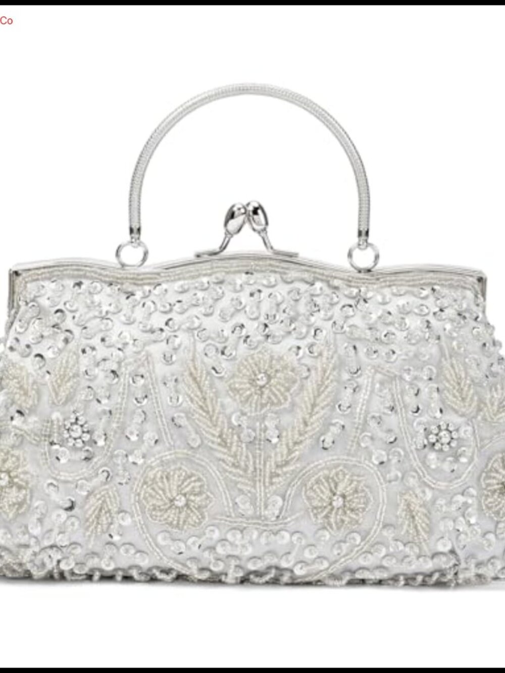 Beaded Rhinestone Evening Clutch with Chain Strap Satin Purse for Wedding Party